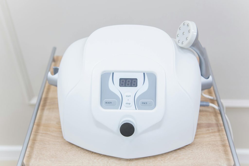 High-tech face and body massager, ideal for skincare and healthcare applications.